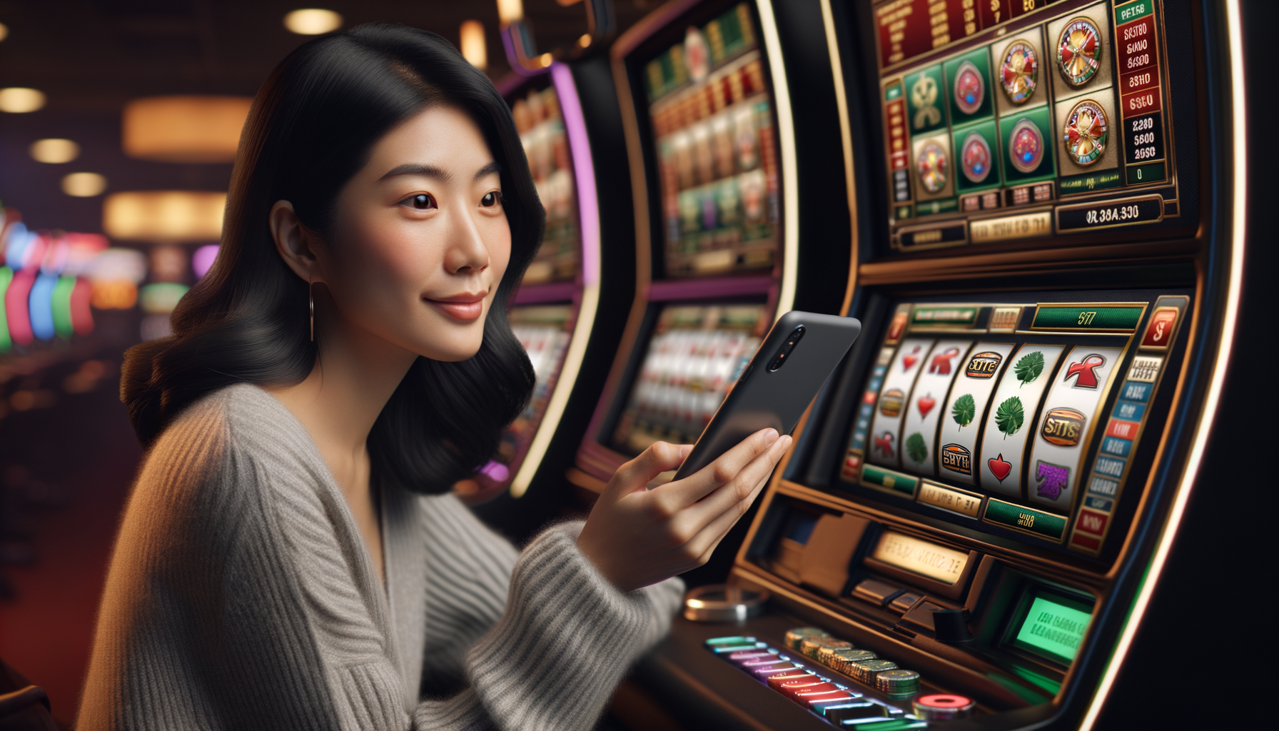 Player using mobile to play Betika Casino Spin